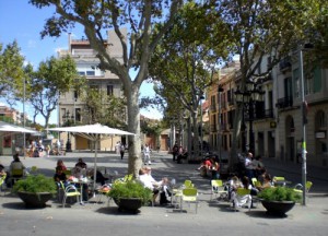 A lovely terrace restaurant in Sarria Sant Gervasi neighborhood.