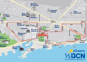 BCNConnect - Barcelona Half Marathon Route