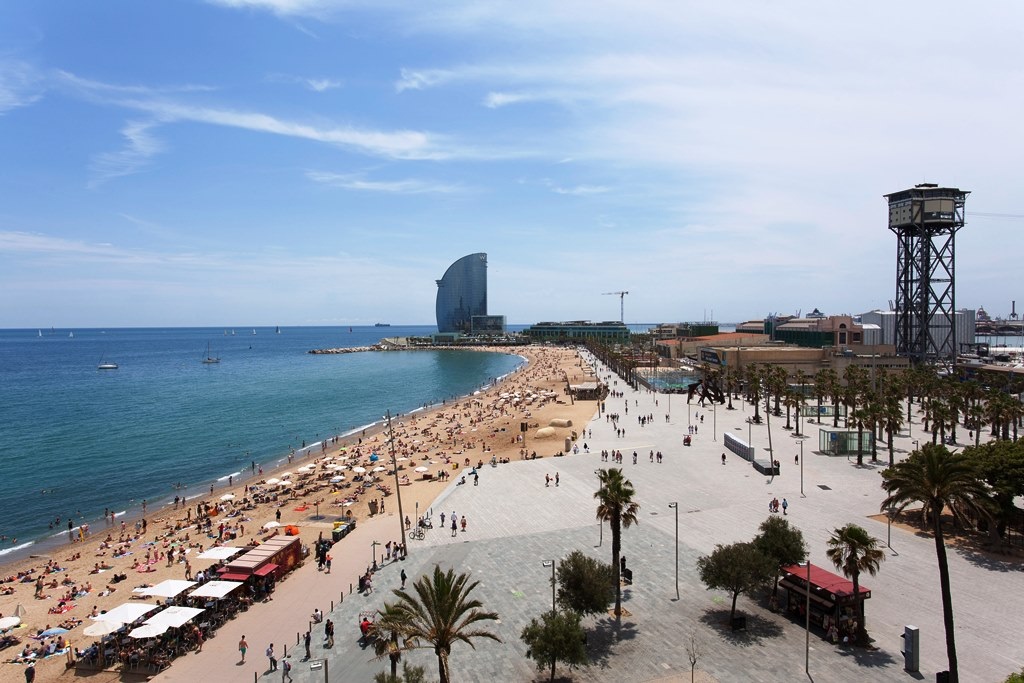 Barcelona Barceloneta Beach Spain hot Summer