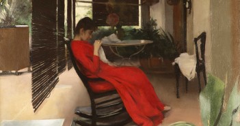Cosint, dona amb vestit vermell, 1889