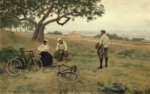 El descans dels ciclistes, 1896
