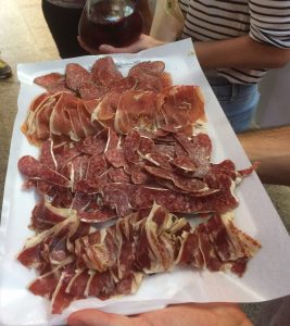 plate of jamon