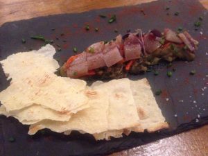 tuna and flatbread