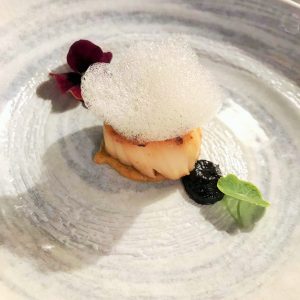 Scallop with foam