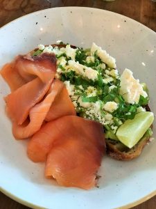 Salmon avo on toast