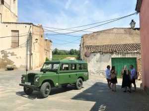 Jeep in village