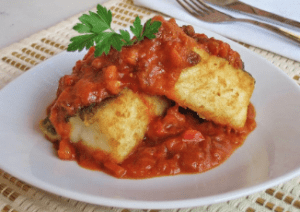 Bacalao with Samfaina